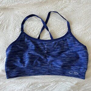 Champion Cross Back Blue Sports Bra Size Small